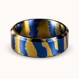 The Animal - Gold and Blue Anodized Titanium Band