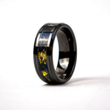 Auric Obsidian - 8mm Black Ceramic Ring
