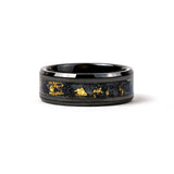 Auric Obsidian - 8mm Black Ceramic Ring