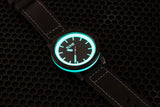 Automatic Ultra Glow Aqua Marine Carbon Fiber Watch 3 left