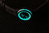 Automatic Ultra Glow Aqua Marine Carbon Fiber Watch 3 left