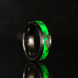 Custom Turquoise Crystal - 8mm Tungsten Ring