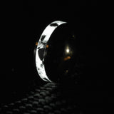 Custom Turquoise Crystal - 8mm Tungsten Ring