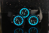 Quartz Ultra Glow Cobalt Blue Carbon Fiber Watch