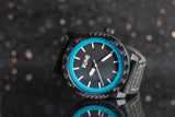 Quartz Ultra Glow Cobalt Blue Carbon Fiber Watch