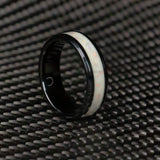 The Black Pearl - 8mm Black Ceramic Ring