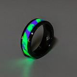 The Joker Super Lume Inlay - 8mm Black Ceramic Ring