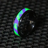 The Joker Super Lume Inlay - 8mm Black Ceramic Ring