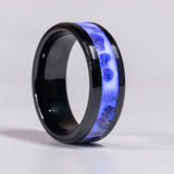 Amethyst - 8mm Black Ceramic Ring