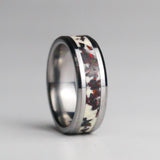 Phantom Fire Opal - Tungsten 8mm Ring