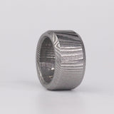 Etched Damascus Steel Broad Band