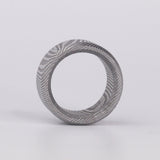 Etched Damascus Steel Broad Band