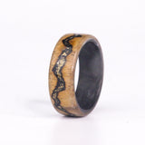 Brass shaving inlay on walnut over forged carbon - Size 10.5