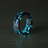 Alien Carbon Fiber Ring - Blue
