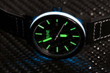 Cobalt Blue Automatic Rune Carbon Fiber Watch V2 - Last One