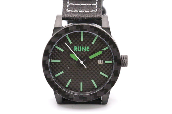 Custom Automatic Rune Carbon Fiber Watch V2 - 2 Available