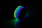 Northern Lights Aurora Carbon Fiber Ring with Titanium liner