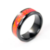 Solar Flare - 8mm Black Ceramic Ring