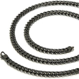 Black Stainless Steel Cuban or Curb Chain
