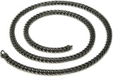 Black Stainless Steel Cuban or Curb Chain