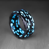 Alien Carbon Fiber Ring - Blue