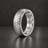 The Inverted Hive — Sterling Silver Honeycomb Ring