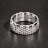 The Inverted Hive — Sterling Silver Honeycomb Ring