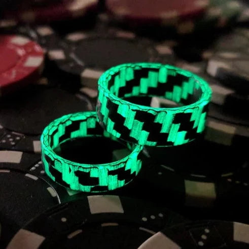 2x2 Twill Lume Carbon Fiber Ring