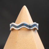 Leviathan Titanium CNC Wave Ring