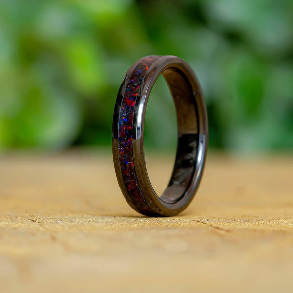 Deep Space - Black Ceramic 4mm Ring - Size 7