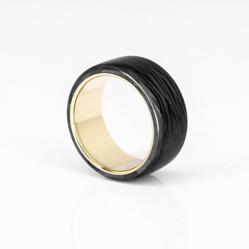 Carbon Fiber and Gold Ring - 2 SPOTS