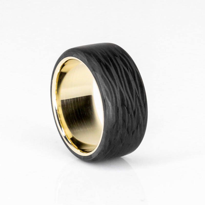 Carbon Fiber and Gold Ring - 2 SPOTS