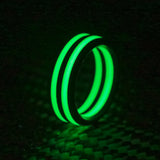 Limited Edition Forest Green Glow Dual Lume Carbon Fiber Ring