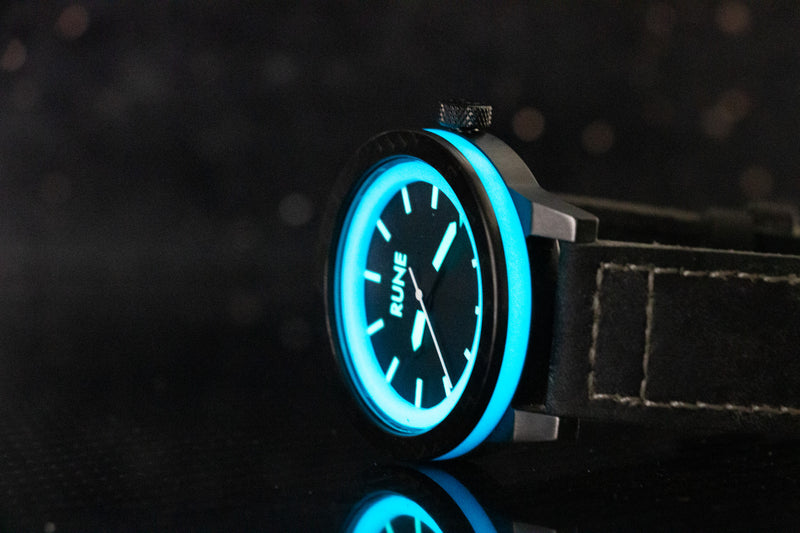 Quartz Ultra Glow Cobalt Blue Carbon Fiber Watch