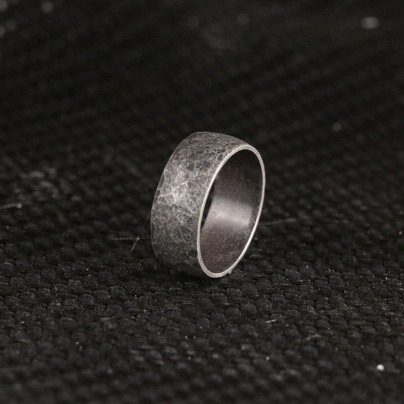 Sterling Silver Hammered Ring 10.5