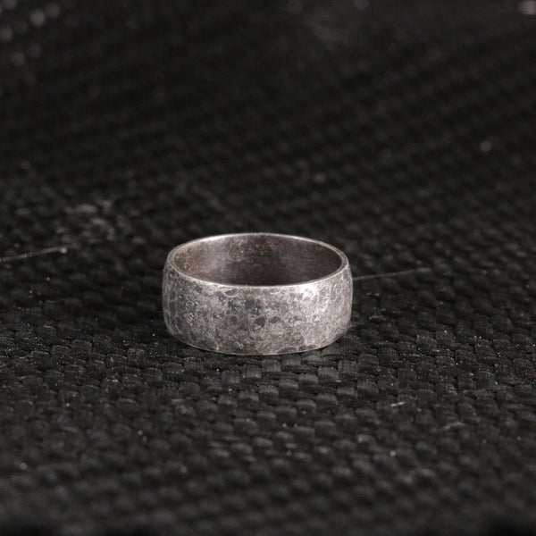 Sterling Silver Hammered Ring 10.5