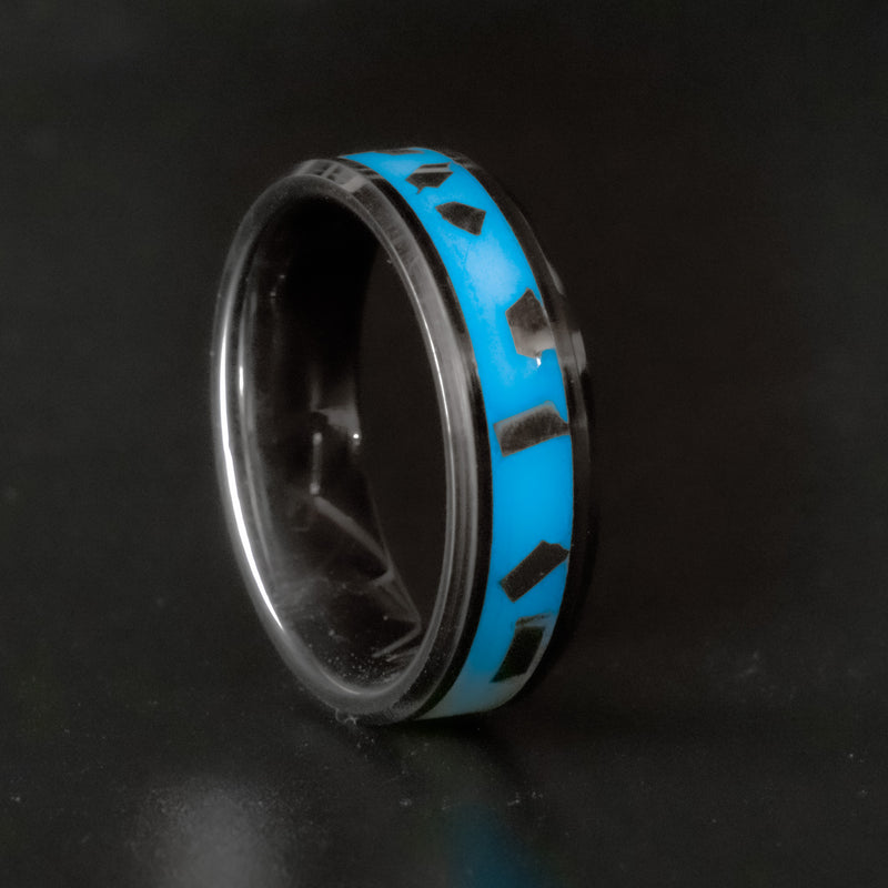 Cobalt Blue and Sterling Silver Ring In Tungsten