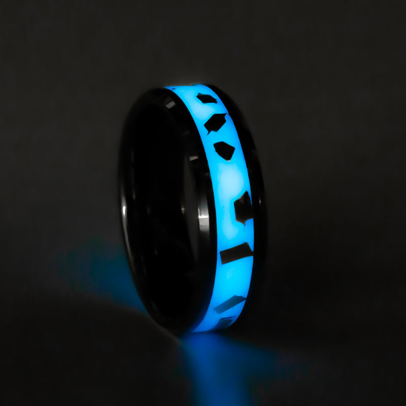 Cobalt Blue and Sterling Silver Ring In Tungsten