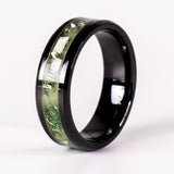 Custom Money Inlay Ring V2 - 8mm Black Ceramic Ring