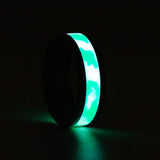 Custom Super Lume - 8mm Blue Ceramic Ring