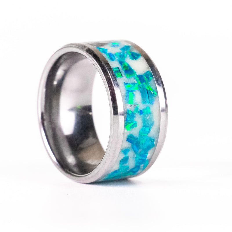 Caribbean Blue Beast - 12mm Tungsten Ring