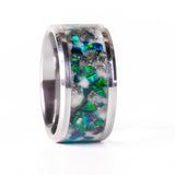 Evergreen Opal Beast -12mm Tungsten Ring