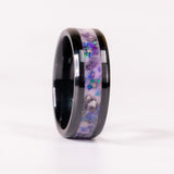 Amethyst + Opal Energy - Black Ceramic Ring