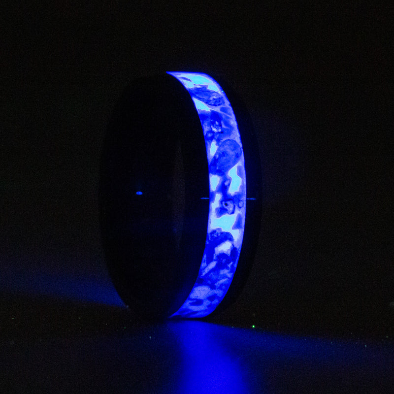 Amethyst + Opal Energy - Black Ceramic Ring