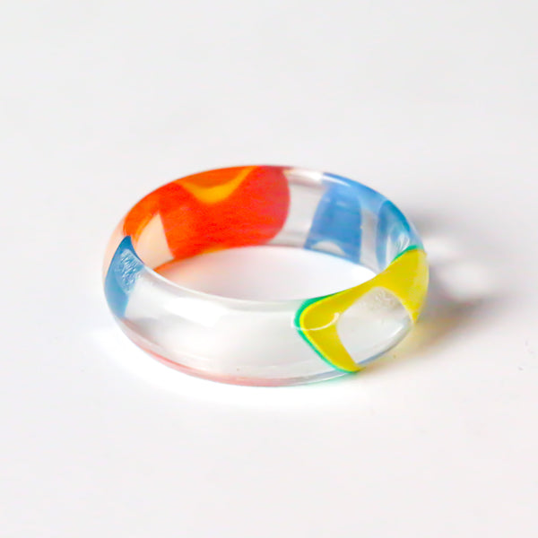 R2FLY - Clear w/ orange, blue, yellow and green - 7.5