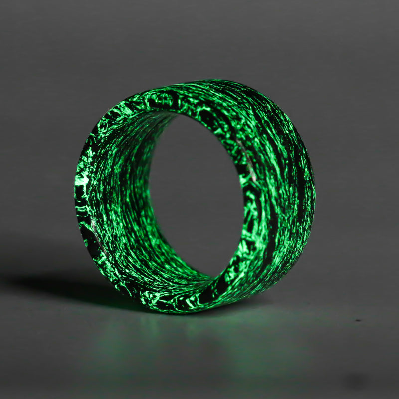 Glowing Forged Carbon Fiber Ring - NEW