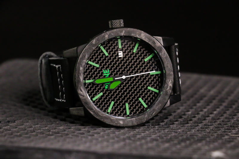 Glowing Forged Automatic - Neutral Green (brightest glow) Bezel