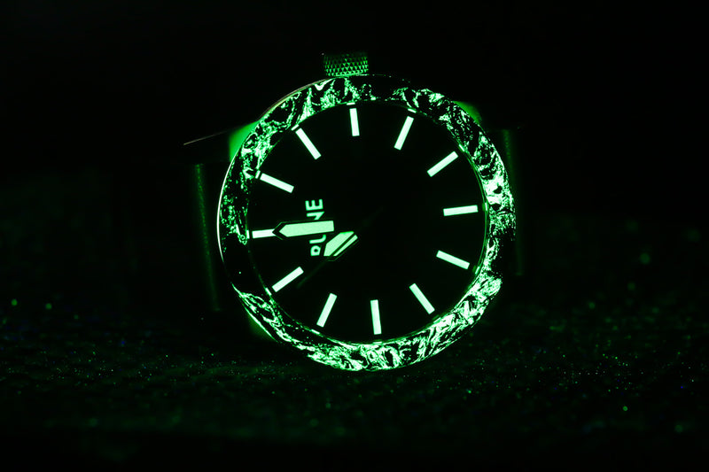 Glowing Forged Automatic - Neutral Green (brightest glow) Bezel