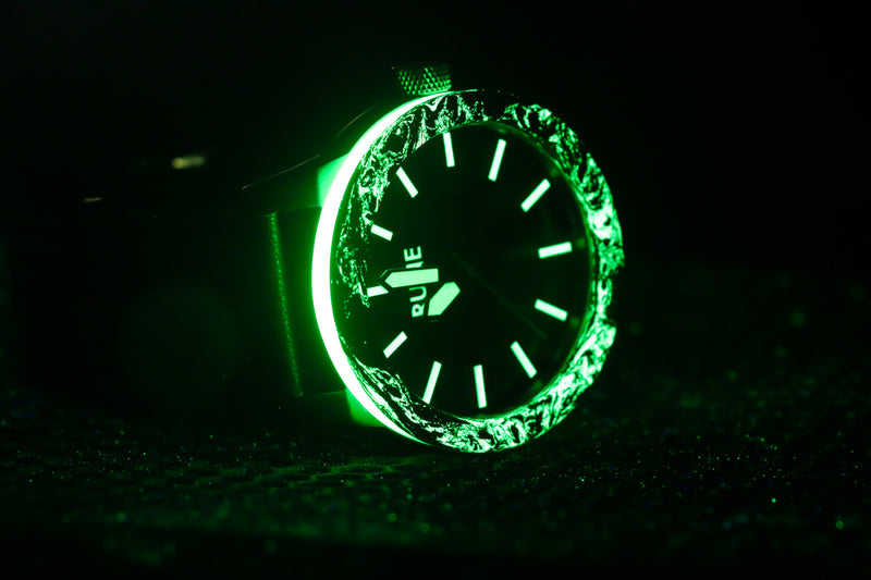 Glowing Forged Automatic - Neutral Green (brightest glow) Bezel