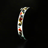 The Autumn Opal Ring - 8mm Black Ceramic Ring